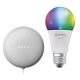 Ledvance - Google Nest Mini Intelligens hangszóró + LED RGBW Dimmelhető izzó SMART+E27/10W/230V