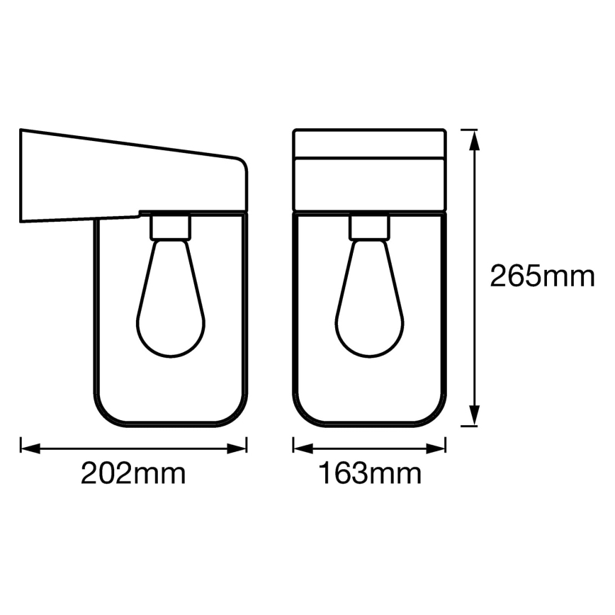 Ledvance - Kültéri fali lámpa BOLO 1xE27/60W/230V IP44