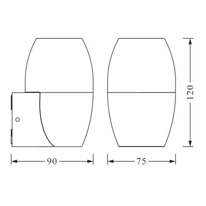 Ledvance - Kültéri fali lámpa CANNON 1xGU10/35W/230V IP44