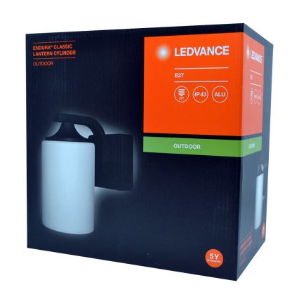 Ledvance - Kültéri fali lámpa CYLINDER 1xE27/60W/230V IP43 fekete