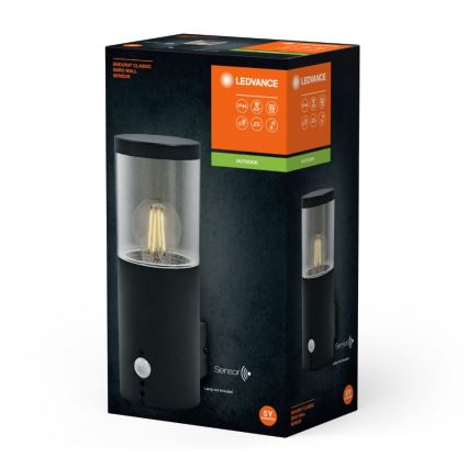Ledvance - Kültéri fali lámpa érzékelővel EBRO 1xE27/20W/230V IP44