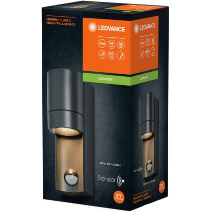 Ledvance - Kültéri fali lámpa érzékelővel ISIDOR 1xGU10/35W/230V IP65