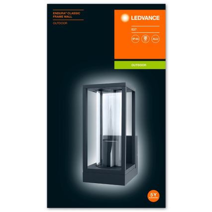 Ledvance - Kültéri fali lámpa FRAME 1xE27/60W/230V IP44