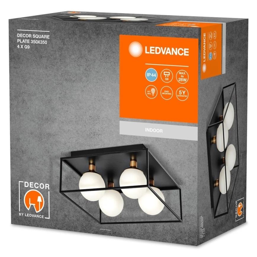 Ledvance - Kültéri fali lámpatest DECOR SQUARE 4xG9/28W/230V IP44