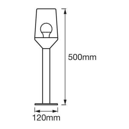 Ledvance - Kültéri lámpa CALICE 1xE27/60W/230V IP44 50 cm