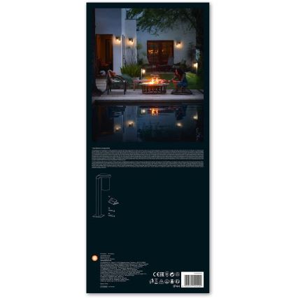 Ledvance - Kültéri lámpa CASCADE 1xE27/25W/230V IP44 50 cm