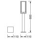 Ledvance - Kültéri lámpa FRAME 1xE27/60W/230V IP44 60 cm