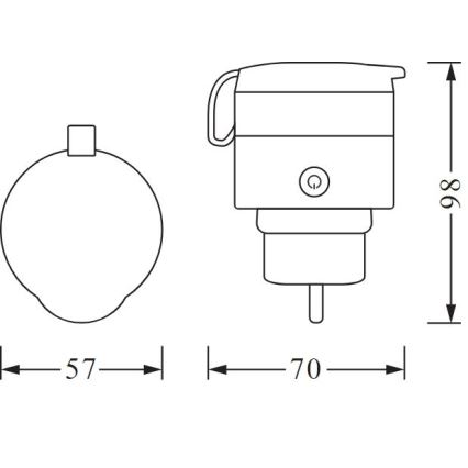 Ledvance - Kültéri okos dugalj SMART+ PLUG 3680W IP44 SCHUKO