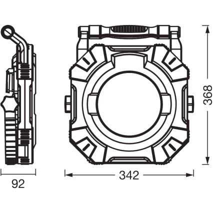 Ledvance - LED állítható fényerejű munkalámpa 2 aljzattal WORKLIGHT VALUE LED/100W/230V IP54