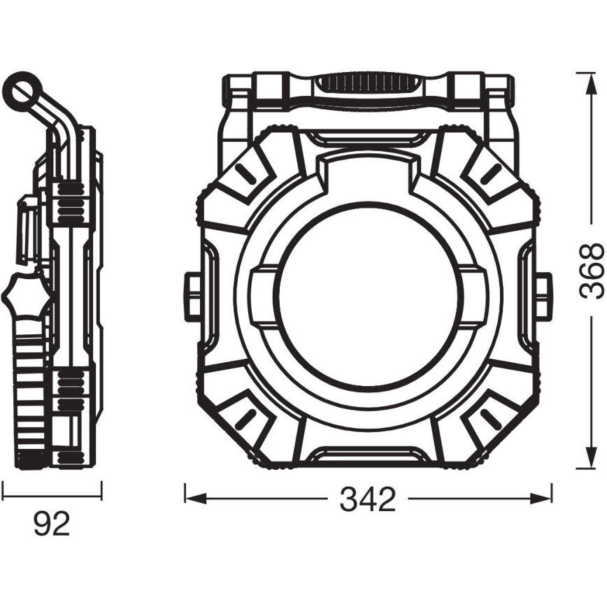 Ledvance - LED állítható fényerejű munkalámpa 2 aljzattal WORKLIGHT VALUE LED/100W/230V IP54