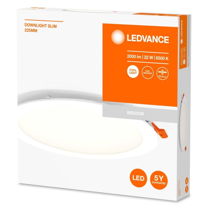 Ledvance - LED Beépíthető lámpa SLIM LED/22W/230V 6500K