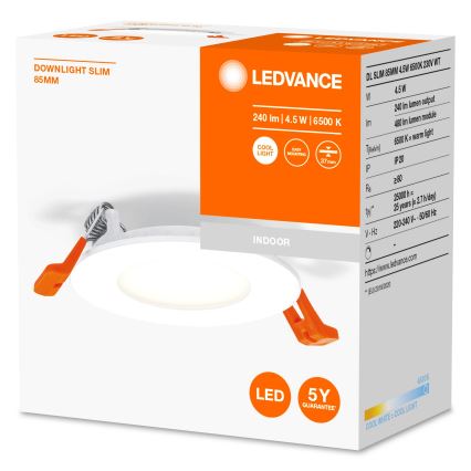 Ledvance - LED Beépíthető lámpa SLIM LED/4,5W/230V 6500K