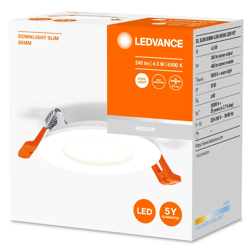 Ledvance - LED Beépíthető lámpa SLIM LED/4,5W/230V 6500K