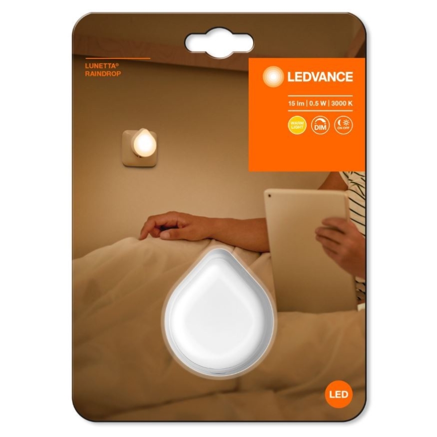 Ledvance - LED Dimmelhető aljzatos tájolólámpa LUNETTA LED/0,5W/230V