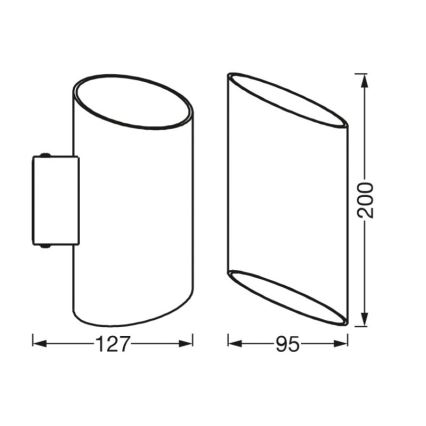 Ledvance - LED Dimmelhető fali lámpa SMART+ CYLINDRO LED/12W/230V 3000-6500K Wi-Fi fehér
