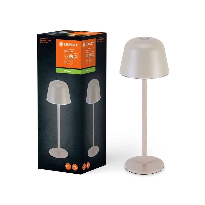 Ledvance - LED Dimmelhető kültér rechargeable lámpa TABLE LED/2,5W/5V IP54 bézs