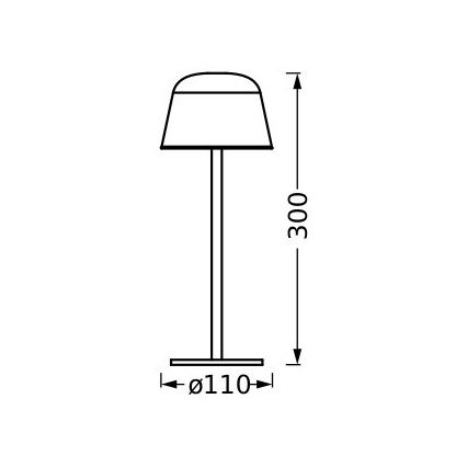Ledvance - LED Dimmelhető kültér rechargeable lámpa TABLE LED/2,5W/5V IP54 fekete
