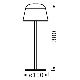 Ledvance - LED Dimmelhető kültér rechargeable lámpa TABLE LED/2,5W/5V IP54 fekete