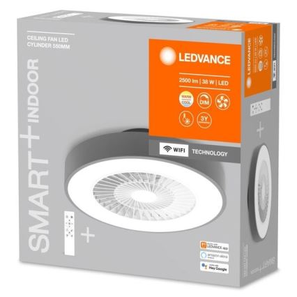 Ledvance - LED Dimmelhető mennyezeti lámpa ventilátorral SMART+ LED/38W/230V 3000-6500K Wi-Fi + távirányító
