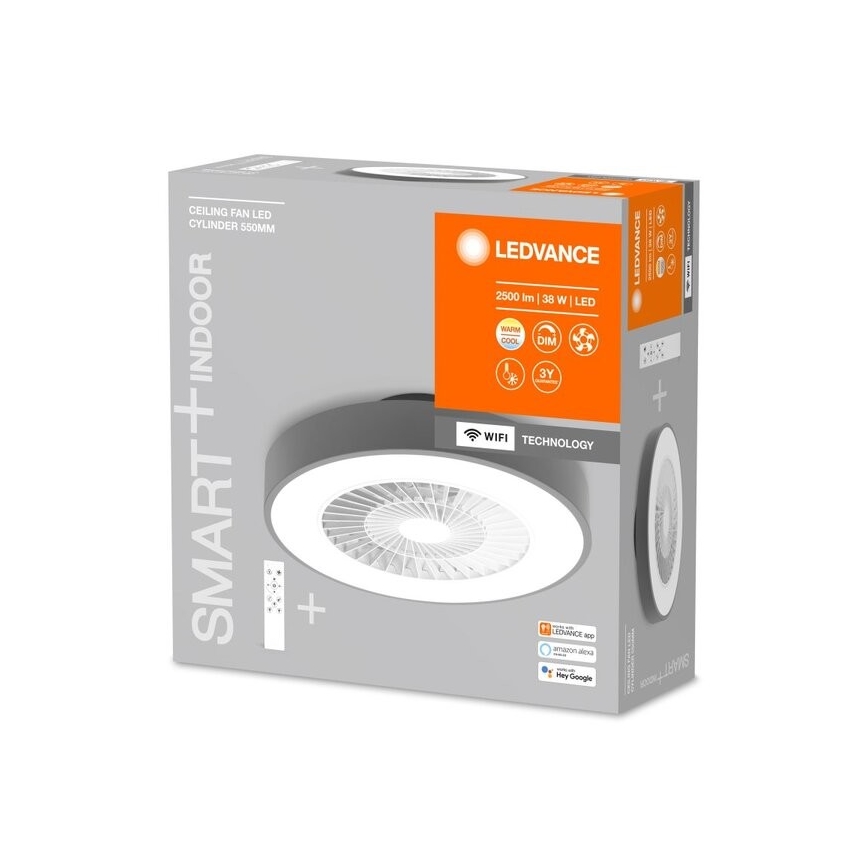 Ledvance - LED Dimmelhető mennyezeti lámpa ventilátorral SMART+ LED/38W/230V 3000-6500K Wi-Fi + távirányító