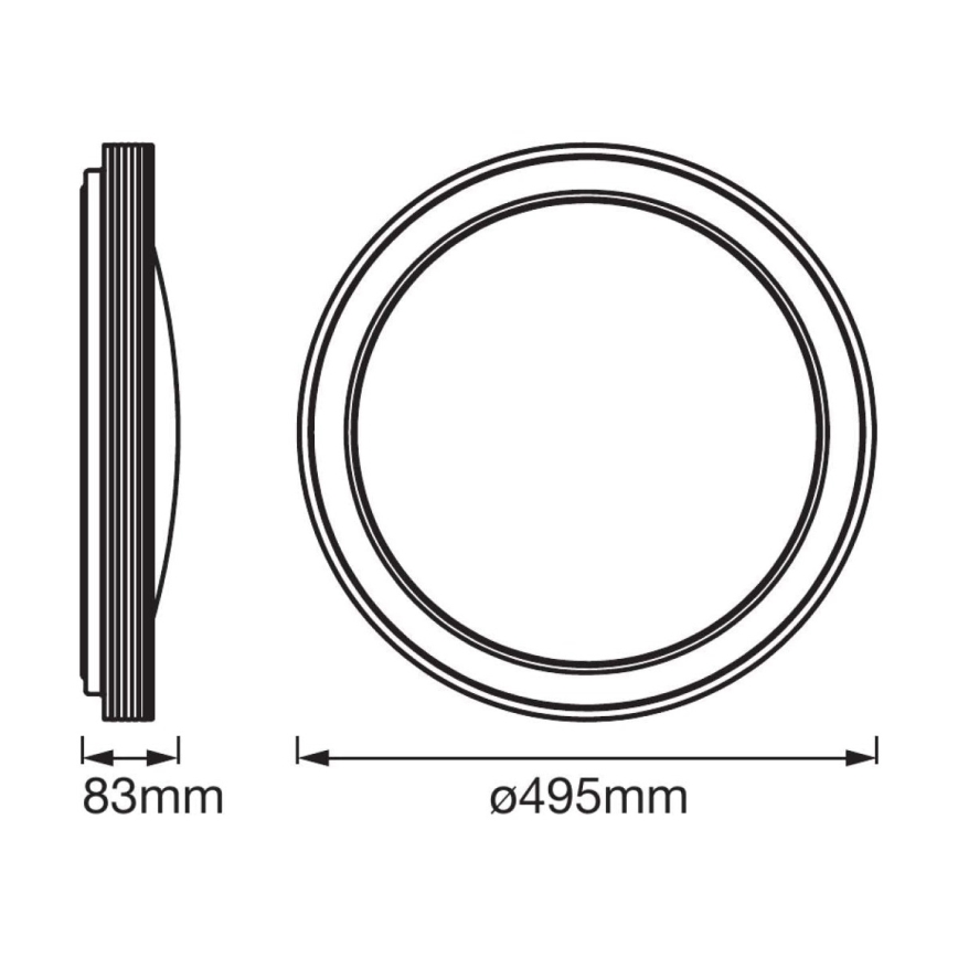 Ledvance - LED Dimmelhető mennyezeti lámpa SMART + FRAME LED/32W/230V 3000K-6500K Wi-Fi