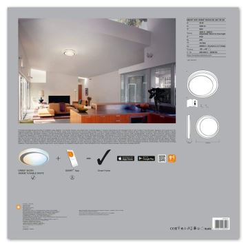 Ledvance - LED Dimmelhető mennyezeti lámpa SMART + MOON LED/32W/230V 3000K-6500K  Wi-Fi