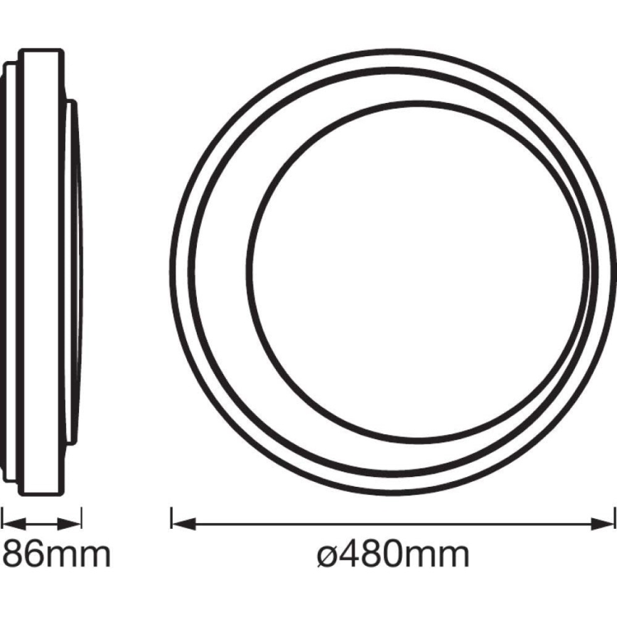Ledvance - LED Dimmelhető lámpa SMART + MOON LED/32W/230V 3000K-6500K Wi-Fi