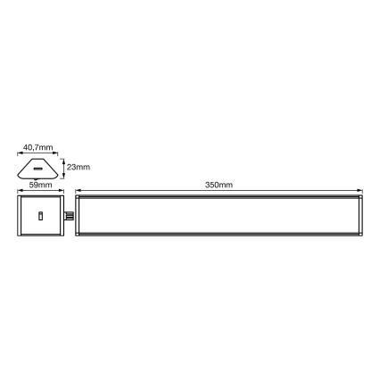 Ledvance - LED Dimmelhető pultvilágítás érzékelővel CORNER LED/5W/230V