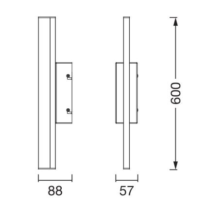 Ledvance - LED Dimmelhető érintős tükör világítás ORBIS MIRROR LED/10W/230V 60 cm 3000/4000K IP44