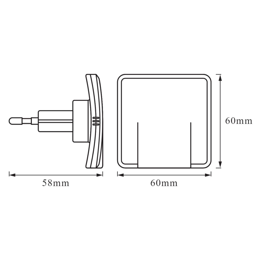 Ledvance - LED Éjjeli lámpa érzékelővel LUNETTA LED/0,3W/230V 3000K