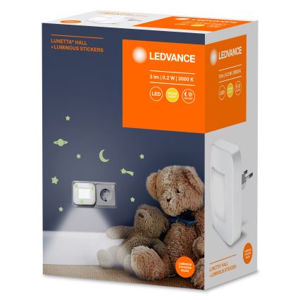 Ledvance - LED éjszakai fény alkonyatérzékelővel LUNETTA LED/0,2W/230V