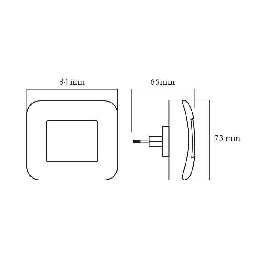 Ledvance - LED éjszakai fény alkonyatérzékelővel LUNETTA LED/0,2W/230V