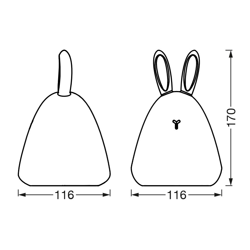Ledvance - LED érintős gyerek éjjeli lámpa TOUCH LED/2,5W/5V 1200 mAh