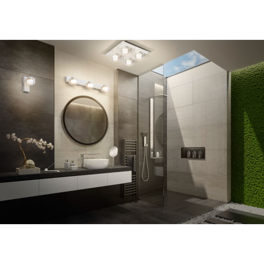Ledvance - LED Fürdőszobai fali lámpa ORBIS FLAME 2xLED/5,5W/230V 3000/4000K IP44 fehér