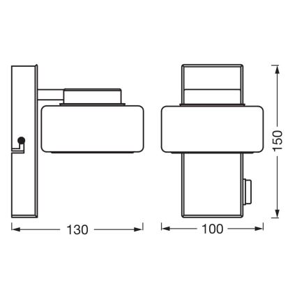 Ledvance - LED Fürdőszobai fali lámpa ORBIS FLAME LED/5,5W/230V 3000/4000K IP44 fehér