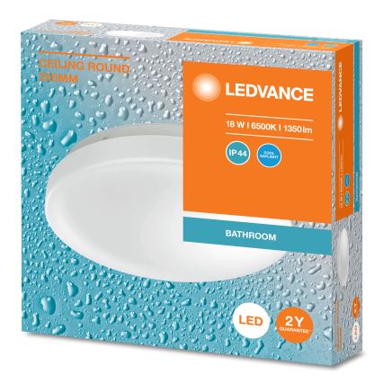 Ledvance - LED Fürdőszobai mennyezeti lámpa CEILING ROUND LED/18W/230V 6500K IP44