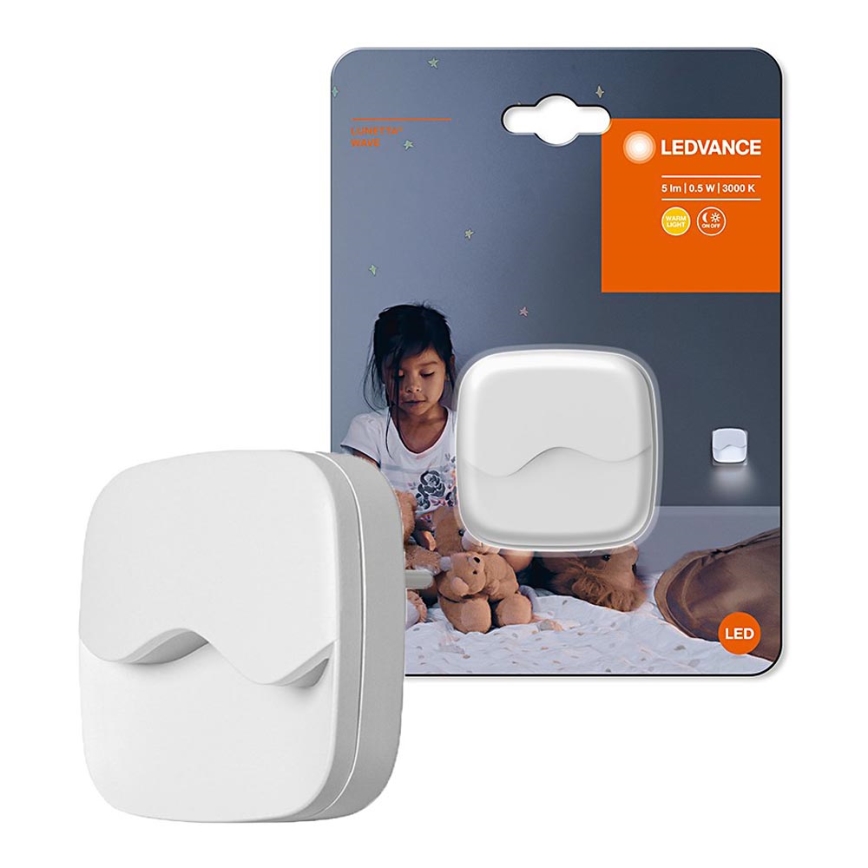 Ledvance - LED Konnektoros éjjeli fény érzékelővel LUNETTA LED/0,5W/230V 3000K