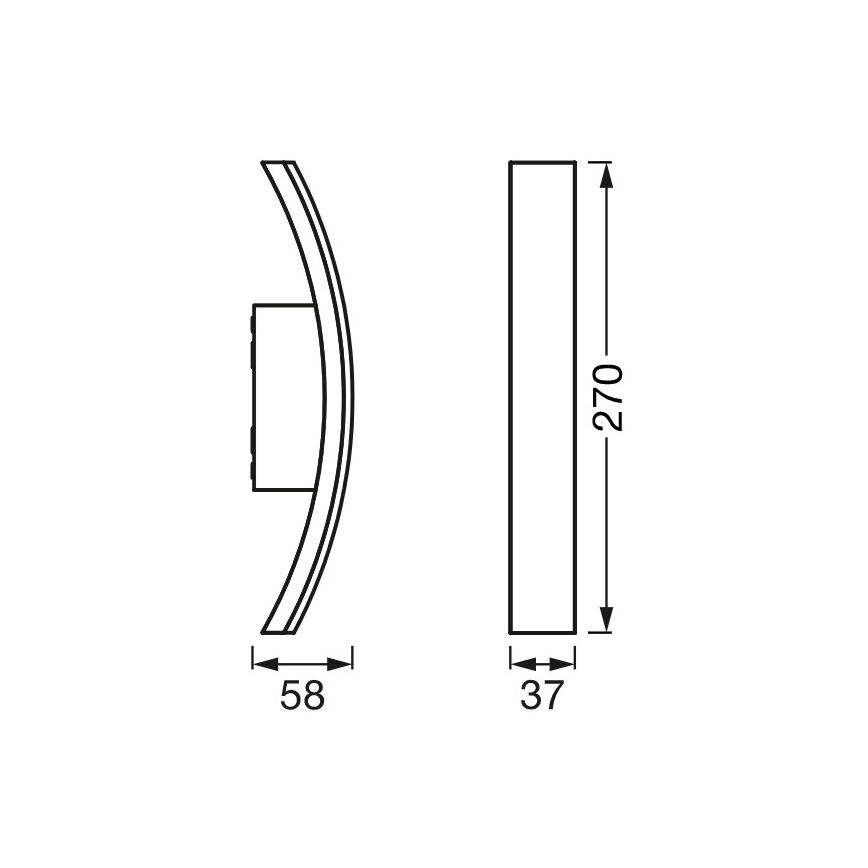 Ledvance - LED Kültéri fali lámpa BOW LED/7W/230V IP54