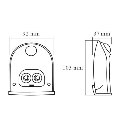 Ledvance - LED Kültéri fali lámpa ajtószenzorral DOORLED LED/1W/3xAA IP54