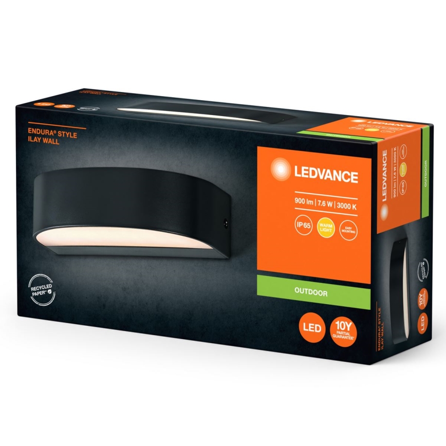 Ledvance - LED Kültéri fali lámpa ENDURA STYLE ILAY 2xLED/3,8W/230V IP65