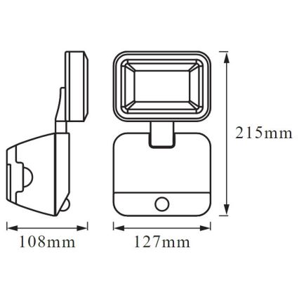 Ledvance - LED Kültéri fali lámpa érzékelővel BATTERY LED/4W/4xD IP54