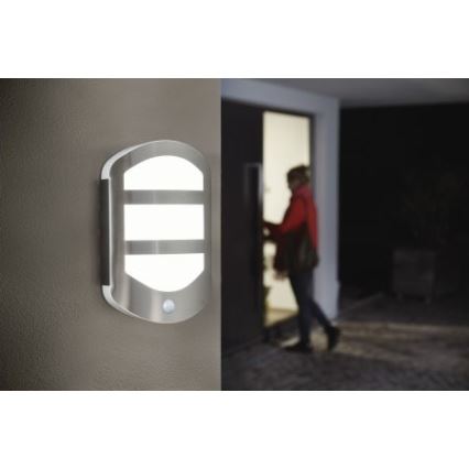 Ledvance - LED Kültéri fali lámpa érzékelővel PLATE LED/12,5W/230V IP44