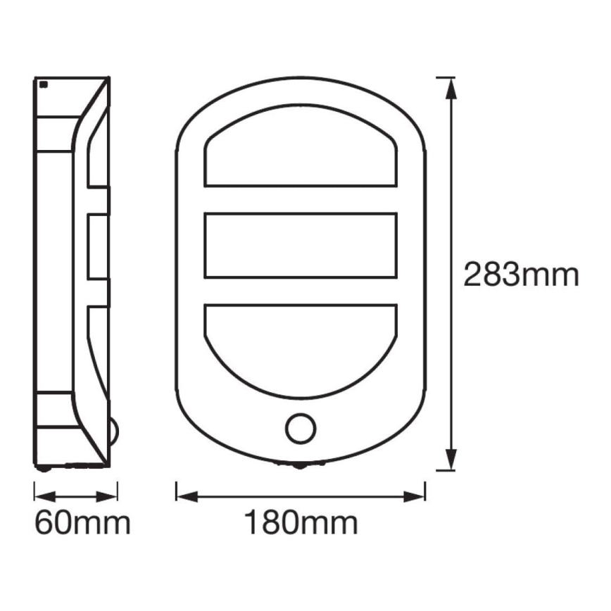 Ledvance - LED Kültéri fali lámpa érzékelővel PLATE LED/12,5W/230V IP44