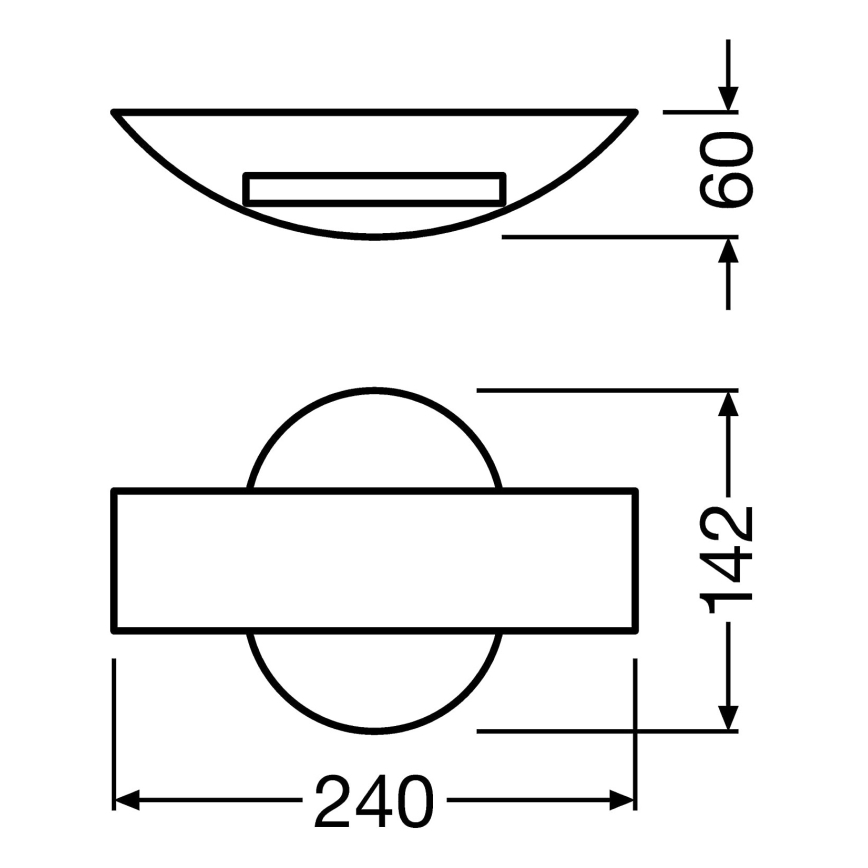 Ledvance - LED Kültéri fali lámpa SHIELD LED/11W/230V IP44