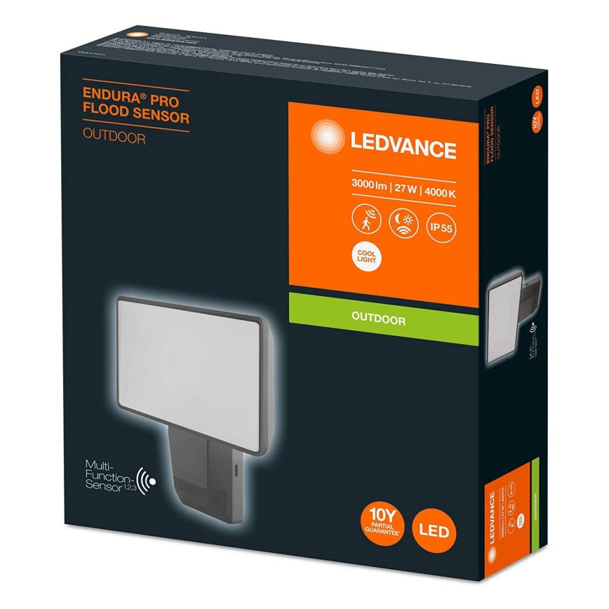 Ledvance - LED Kültéri fali reflektor érzékelővel FLOOD LED/27W/230V IP55