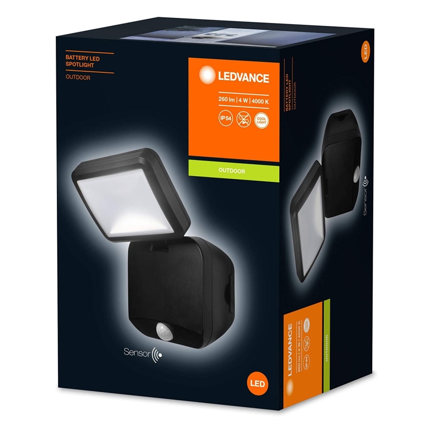 Ledvance - LED Kültéri fali reflektor érzékelővel SPOTLIGHT LED/4W/4xD IP54