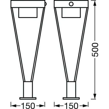 Ledvance - LED Kültéri lámpa érzékelővel BOUQUET LED/6W/3,7V 2200 mAh IP44