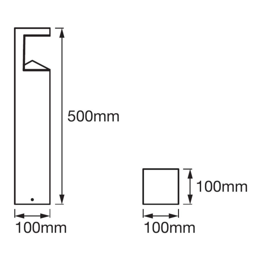 Ledvance - LED Kültéri lámpa PYRAMID 1xLED/9W/230V IP44 50 cm