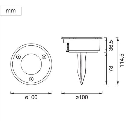 Ledvance - LED Kültéri lámpa ENDURA HYBRID SPIKE LED/1W/12V IP44