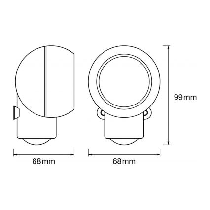 Ledvance -LED kültéri tájékozódási fény érzékelővel SPYLUX LED/0,3W/3xAA IP43